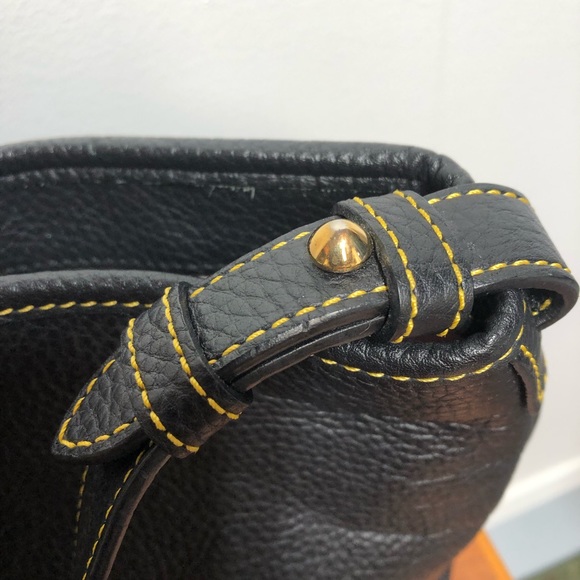 Dooney & Bourke Black Pebbled Leather Handbag - Gorgeous Details - EUC - Picture 5 of 14